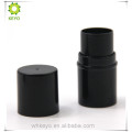 En plastique noir rond mini baume à lèvres tubes chubby rouge à lèvres marque privée cosmétiques conteneur